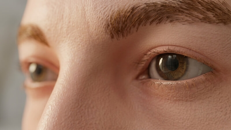 AI detector example showing unnatural blinking pattern in deepfake video