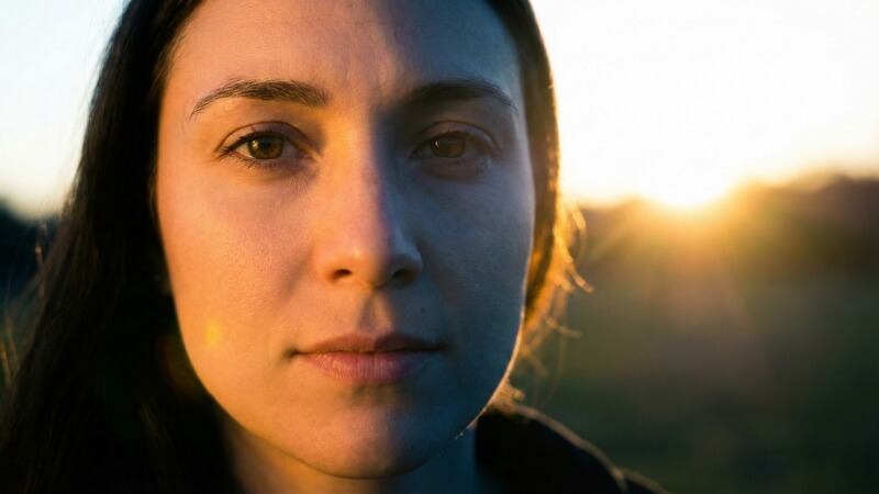 Deepfake example with incorrect lighting and shadows on face