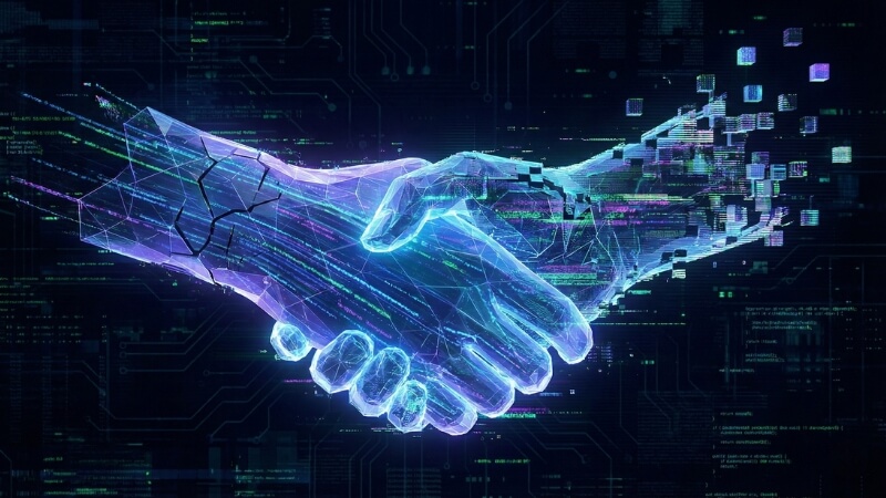 Abstract image representing the breaking of trust in digital media