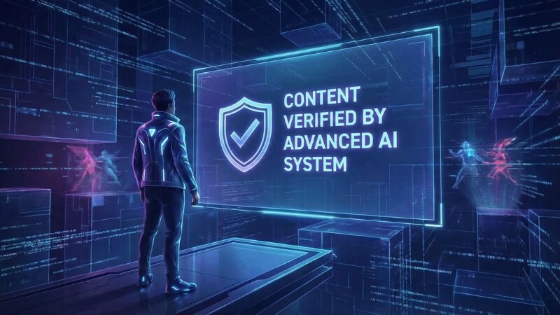 Futuristic concept of AI fighting AI in a digital landscape