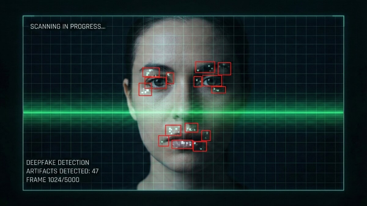 Digital scanning interface analyzing video pixels for deepfakes
