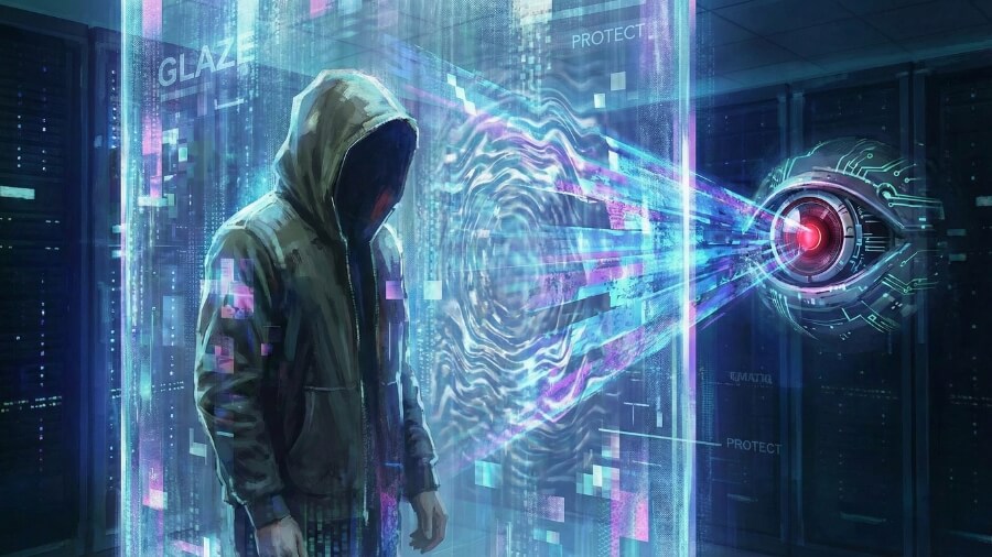 Cybersecurity concept of protecting digital identity from theft